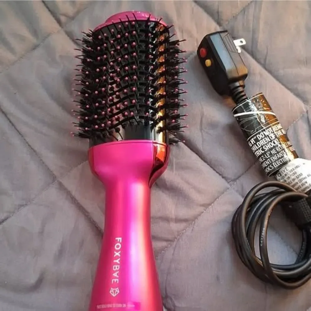 FOXYBae SM-5250 Pink/Black Brush Dryer 1.5in 1000W 3 Heat/2 Speed